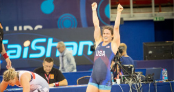 Mensah-Stock, Gray reach semifinals at World Championships