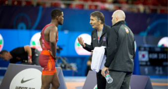 USA fails to win a match on first day of Greco-Roman at Worlds