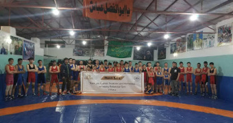 US wrestling community helps rebuild bombed gym