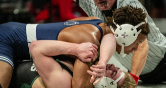 PSU leads Big Tens after opening session, advances 8 to semifinals